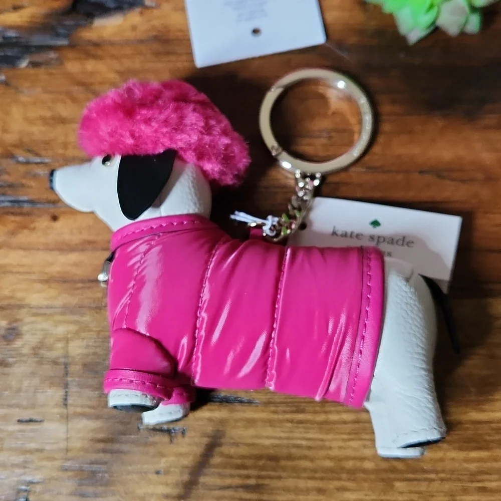 Kate Spade Staci Large Slim Bifold Wallet + Claude Festive Dachshund Key…